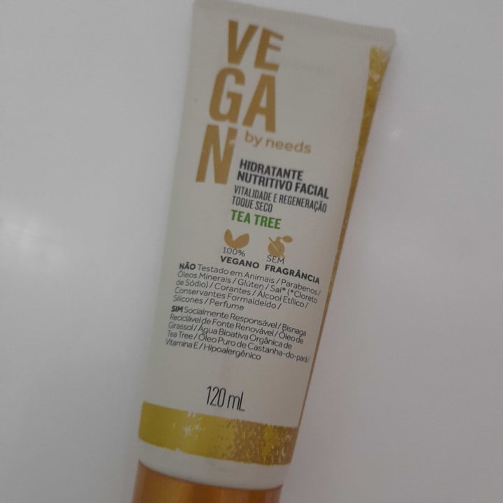 photo of Vegan by Needs Hidratante Nutritivo Facial shared by @glauci21 on  17 Apr 2022 - review