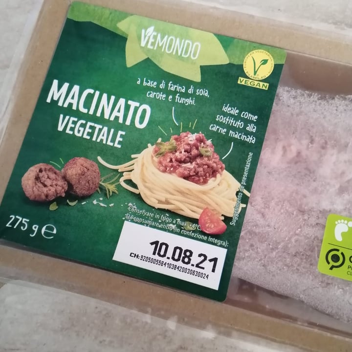 photo of Vemondo Macinato vegetale shared by @alessandrodelvecchio on  18 Apr 2022 - review
