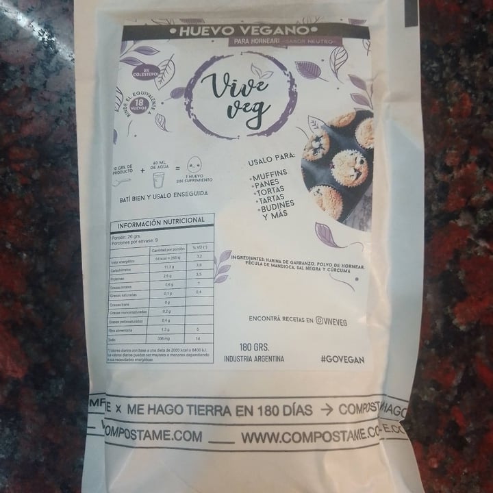 photo of Vive Veg Huevo Vegano shared by @alejsndratthias on  27 Mar 2022 - review