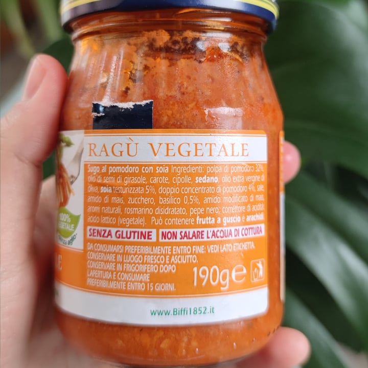 photo of Biffi Che Sugo! Ragù Vegetale (in vetro) shared by @florys on  15 Nov 2021 - review