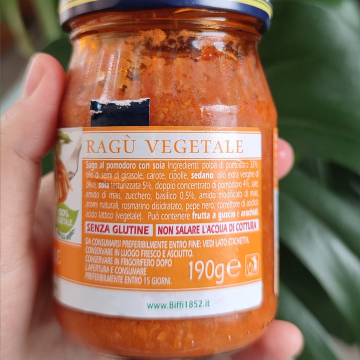 review photo of Biffi Che Sugo! Ragù Vegetale (in vetro) shared by @florys on 15 Nov 2021 - review