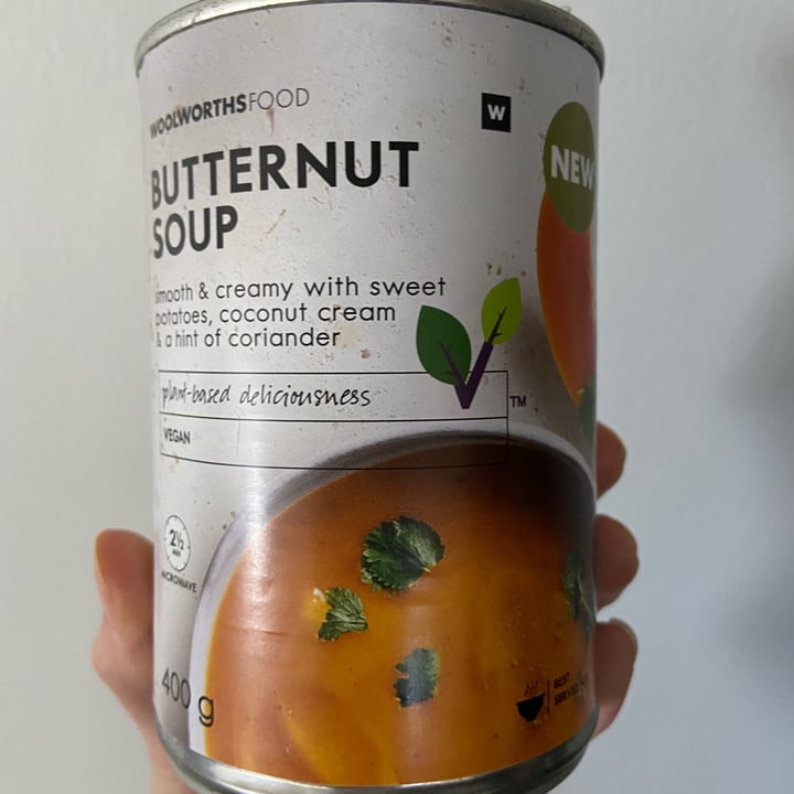 photo of Woolworths Food Butternut Soup shared by @plantbasedstorm on  28 Jul 2021 - review