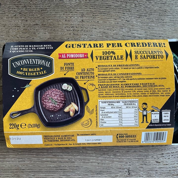 review photo of Unconventional Burger Vegetale Al Pomodoro - Tomato Burger shared by @caramedo on 15 Dec 2021 - review