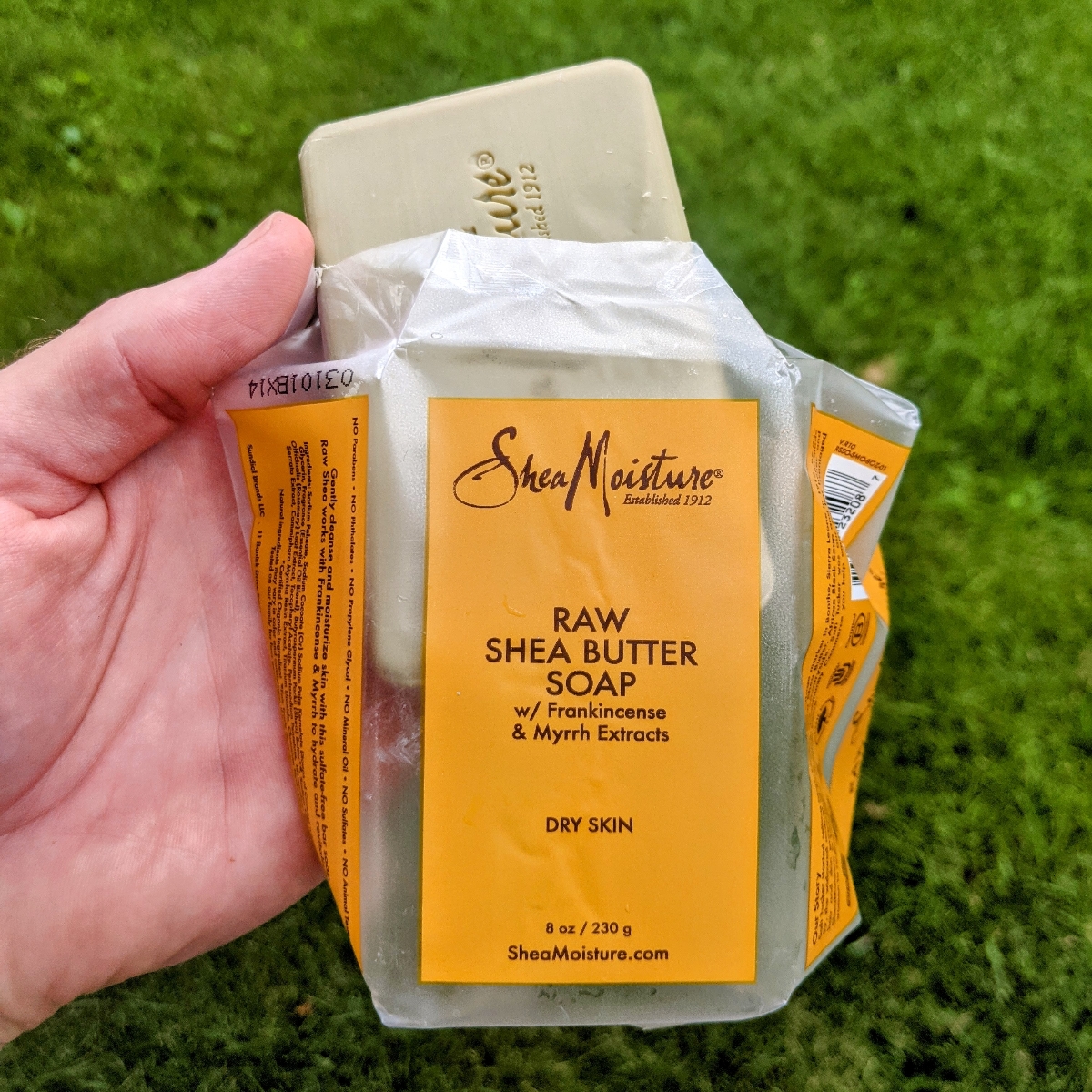 Shea Moisture Soap, Raw Shea Butter, with Extracts of Frankincense & Myrrh - 8 oz