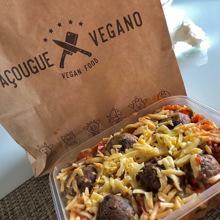 review photo of Açougue Vegano Espaguete com almondegas shared by @stephaniecampagnolli on 07 Jul 2021 - review