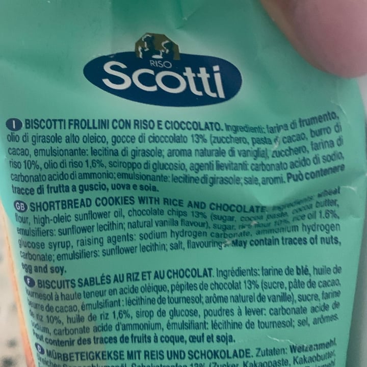 photo of Riso Scotti Biscotto con riso e gocce di cioccolato shared by @ilaveg on  03 Apr 2022 - review
