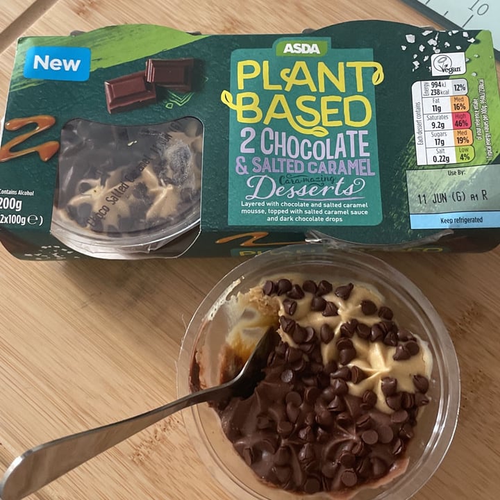 photo of Asda Plant Based  2 Chocolate & Salted Caramel Desserts shared by @valerio2791 on  12 Jun 2022 - review