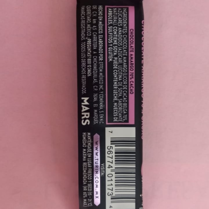 photo of Turin Chocolate 70% cacao shared by @lolve on  24 Feb 2021 - review