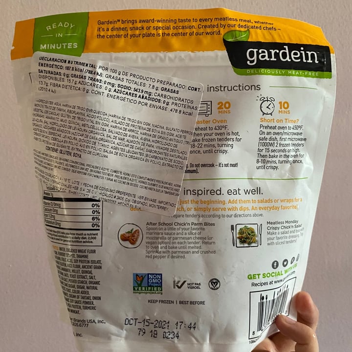 photo of Gardein Seven Grain Crispy Tenders shared by @anacasillas on  25 Nov 2020 - review