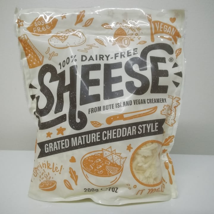 photo of Sheese Grated Mature Cheddar Style shared by @veganadam on  16 Sep 2021 - review