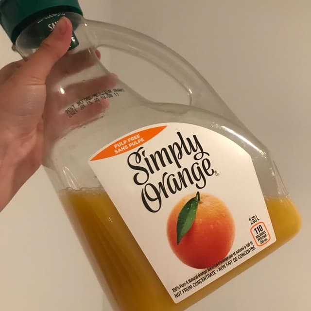 Simply orange juice from Simply Orange Juice Company Vegan