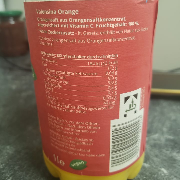 photo of Valensina Orangensaft shared by @camilaraota on  08 Sep 2022 - review