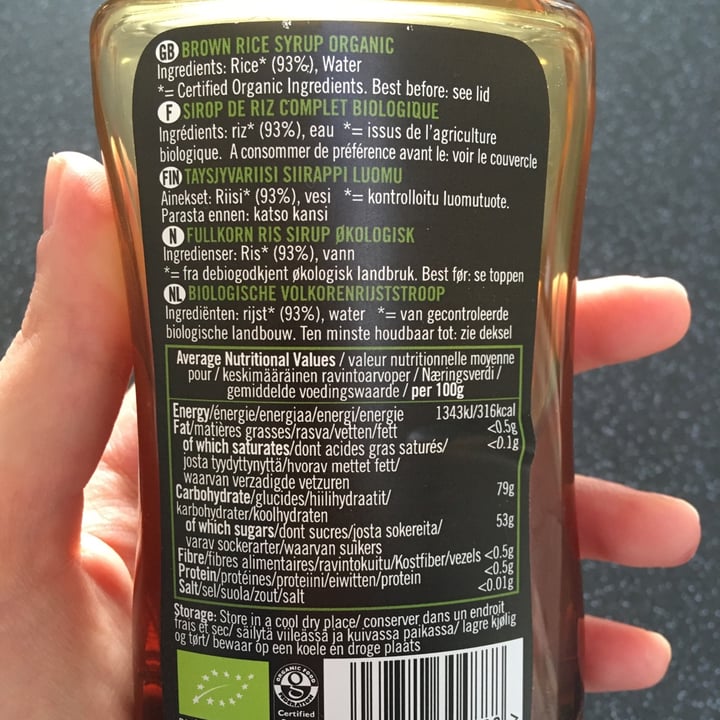 photo of Biona Brown rice syrup shared by @maryhawk on  23 Apr 2021 - review