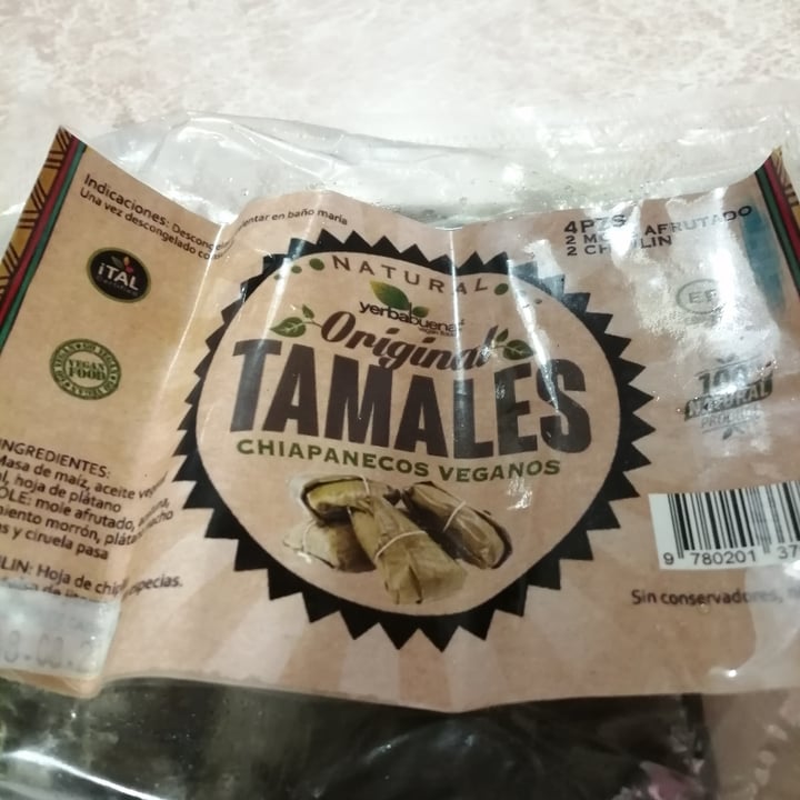 photo of Vegan label Tamales Veganos 😋 shared by @irmaalarcon on  18 Jun 2021 - review