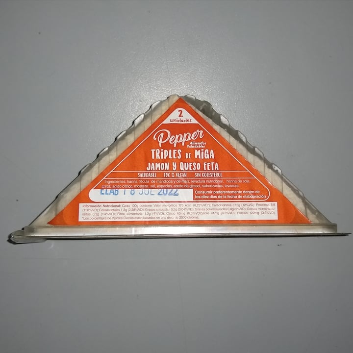 review photo of Pepper Sandwichs De Miga de Jamón y Queso shared by @seaveg on 21 Jul 2022 - review