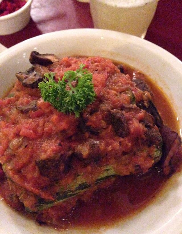 Photo of the dish “Lasagna de vegetales con crema de tofu”