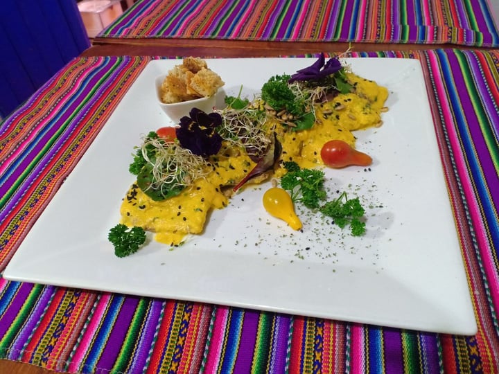 review photo of Vida Vegan Bistro Ravioli filled with bolognese shared by @devc on 03 Aug 2019 - review