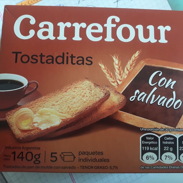 photo of Carrefour Tostaditas con salvado shared by @maleefarias on  23 Aug 2021 - review