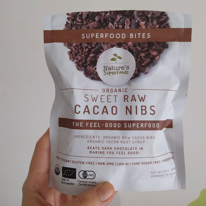 photo of Nature's Superfoods Sweet Raw Cacao Nibs shared by @windgal on  29 Oct 2021 - review