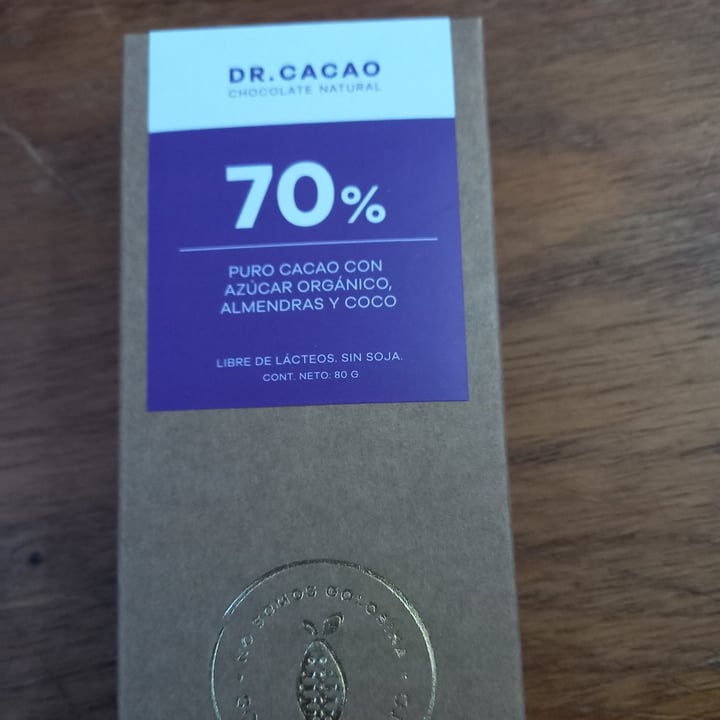 photo of Dr. Cacao Chocolate con Almendras y Coco 70% shared by @marianellabaracat on  17 Mar 2022 - review