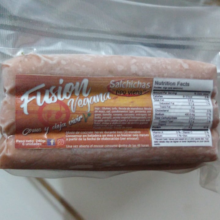 review photo of Fusión vegana Salchichas Veganas tipo Viena shared by @marysandoval on 09 Oct 2020 - review