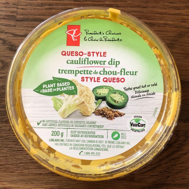 photo of President's Choice Queso Style Cauliflower Dip shared by @lisam on  23 Jun 2021 - review