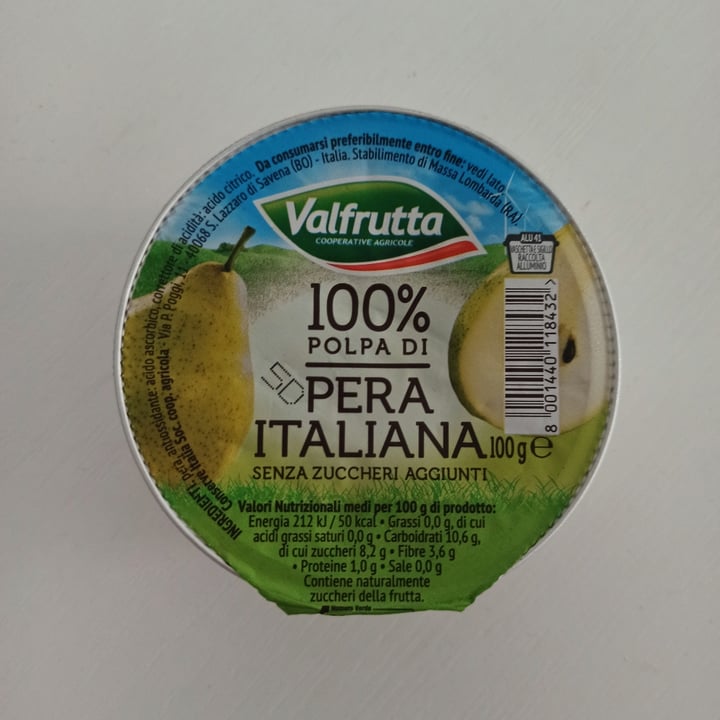 photo of Valfrutta,coop agricole. 100% polpa di pera italiana shared by @roxhane on  17 Oct 2022 - review