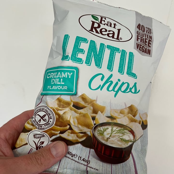 photo of Eat Real Creamy dill lentil chips shared by @jontr on  26 Jun 2022 - review