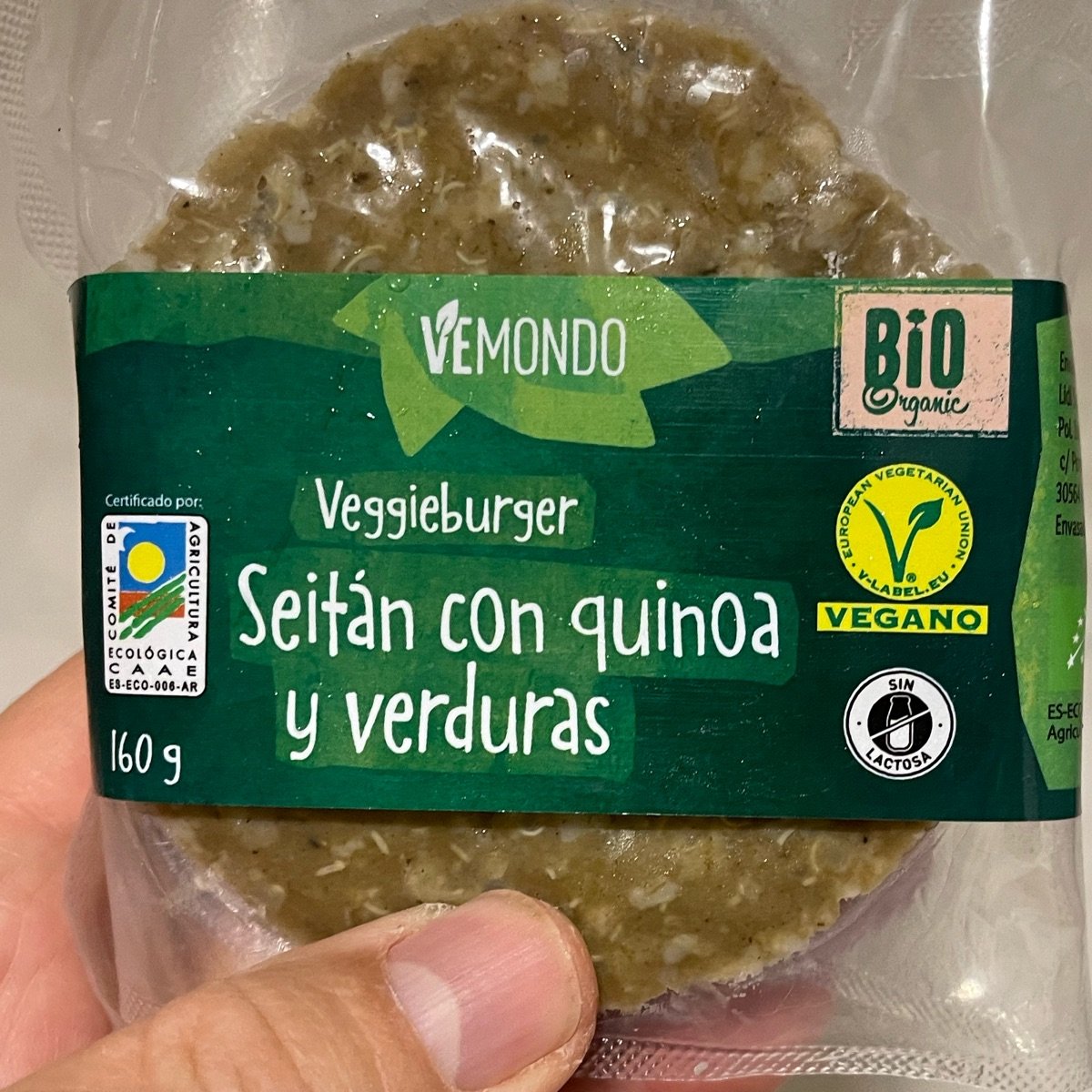 Veggiburger Seitan con Quinoa y Verduras from Vemondo - Vegan Product ...