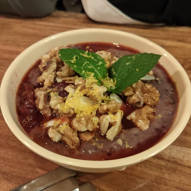 Photo of the dish “Black coconut rice pudding”