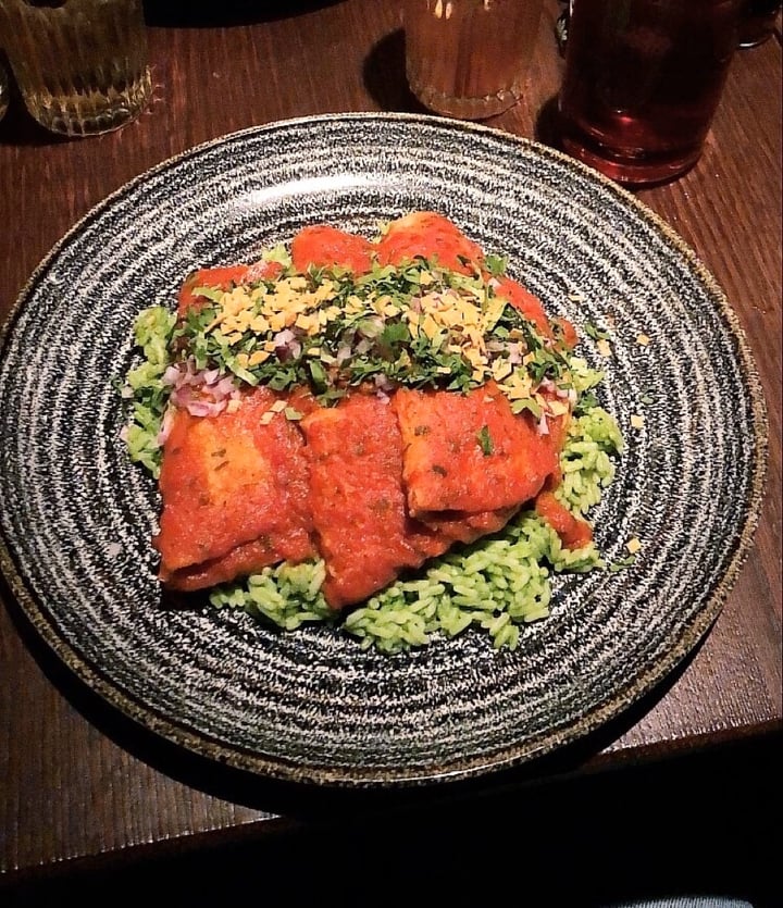 photo of Santos Neubau I Mexican Grill & Bar Enchiladas Veganas shared by @verenaw on  11 Mar 2020 - review