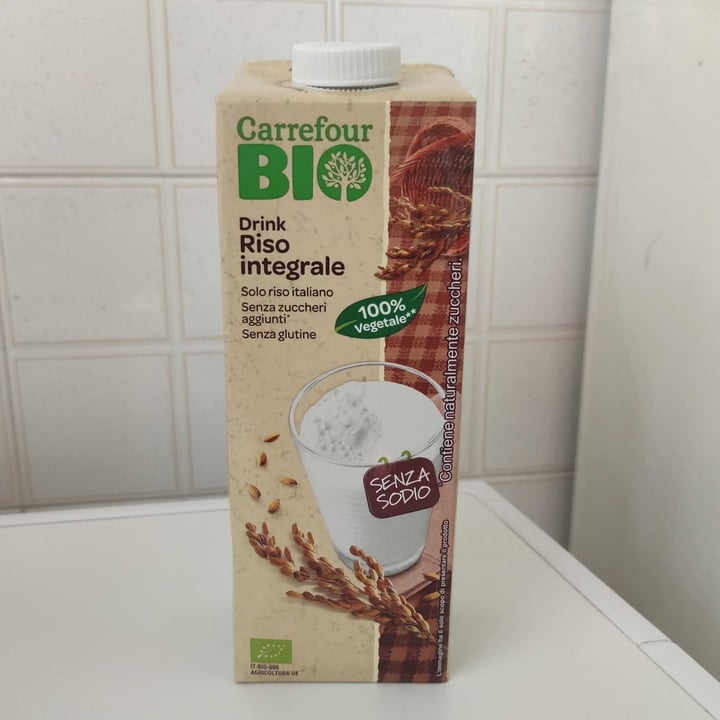 photo of Carrefour Bio Drink riso integrale shared by @zozzonevegano on  24 Jun 2022 - review