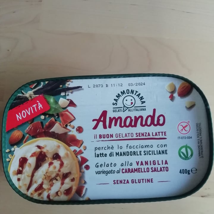 photo of Sammontana Amando Gelato Alla Vaniglia Vatiegato al Caramello Salato shared by @chiarabra on  28 May 2022 - review