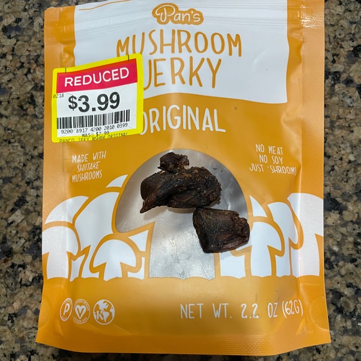 Pan's Mushroom Jerky Mushroom Jerky Original Review abillion
