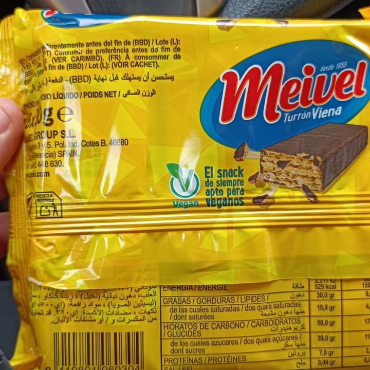 photo of Meivel Meivel turrón Viena shared by @podivegan on  10 Apr 2022 - review