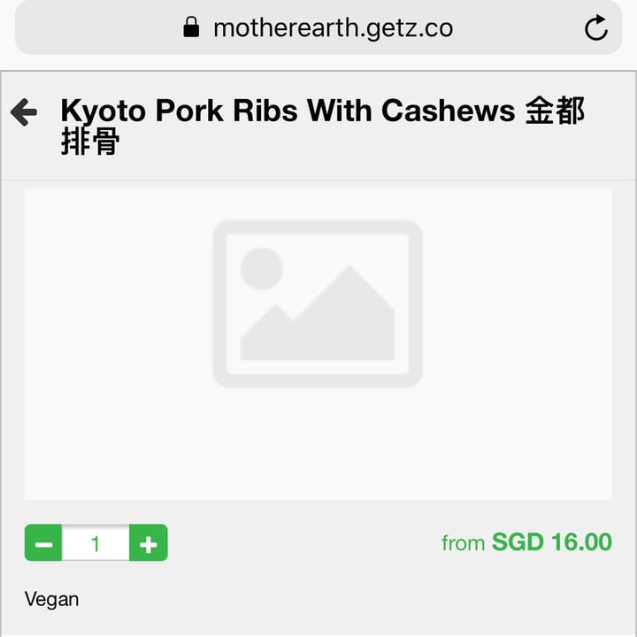 photo of Mother Earth Vegetarian Kyoto Pork Ribs With Cashews 金都排骨 shared by @pxdkitty on  24 Aug 2020 - review