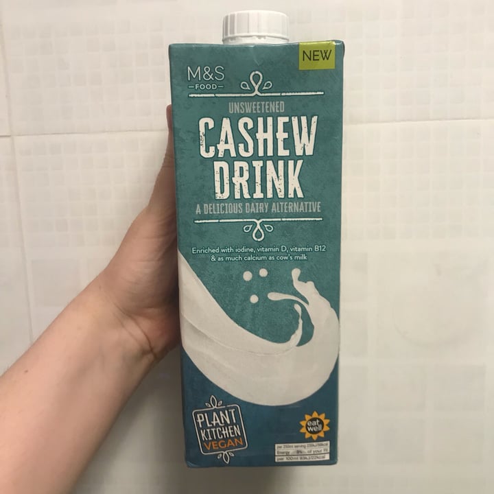 photo of Plant Kitchen (M&S) Unsweetened Cashew Drink shared by @kaylabear on  15 Jun 2019 - review