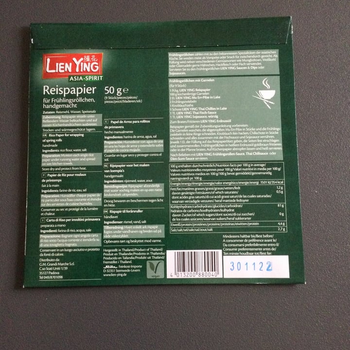 review photo of Lien Ying rice paper shared by @toporagno on 09 Apr 2022 - review