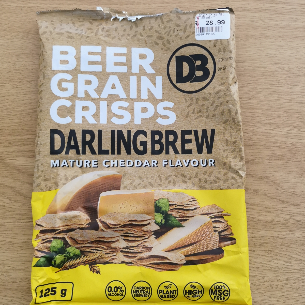 Darling Brew Beer Grain Chips Mature Cheddar Reviews abillion