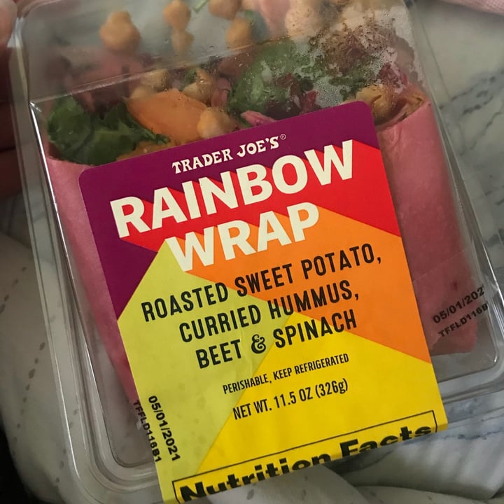 photo of Trader Joe's Rainbow wrap shared by @kelseymalles on  01 May 2021 - review