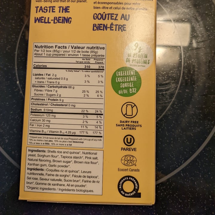 photo of GoGo Quinoa Shells & Vegan cheese shared by @amaris--g on  26 May 2022 - review
