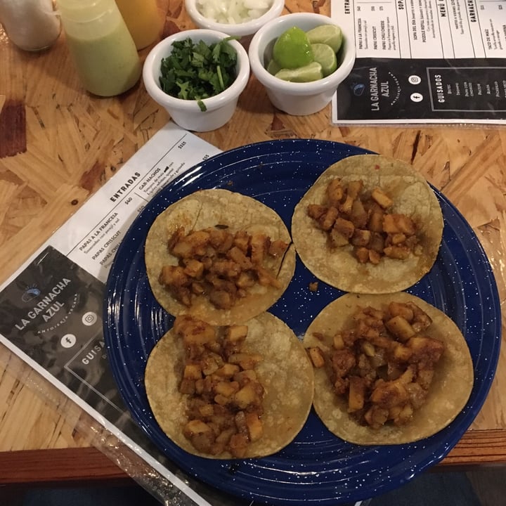 photo of La Garnacha Azul Taco de chorizo con papas shared by @coralgzz on  28 Sep 2021 - review