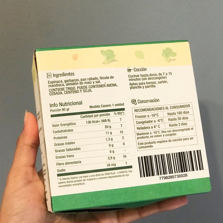 review photo of Nutrileza Hamburguesa de Espinaca & Garbanzo shared by @guadast on 14 Apr 2021 - review