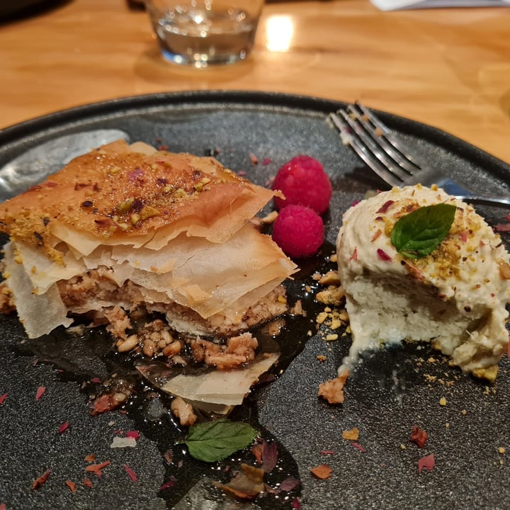 photo of Longridge Restaurant Bakllava with halva and pistachio ice cream shared by @ell269 on  30 Sep 2021 - review