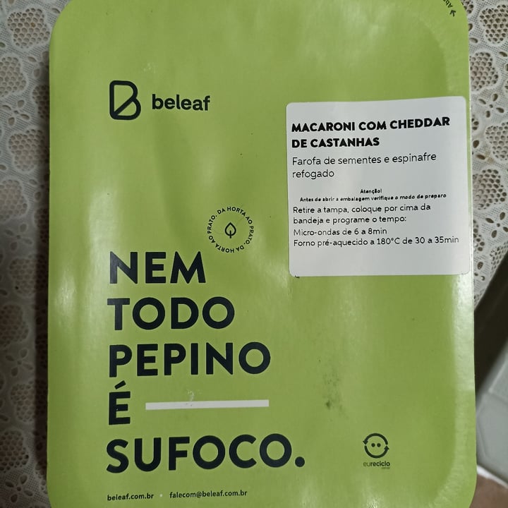 review photo of Beleaf Macaroni com cheddar de castanhas shared by @mfatanes on 30 Apr 2022 - review