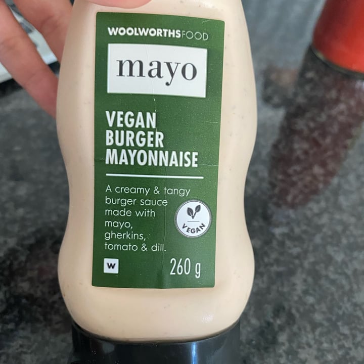 photo of Woolworths Food Vegan Burger Mayonnaise shared by @johaneberry on  15 Aug 2022 - review