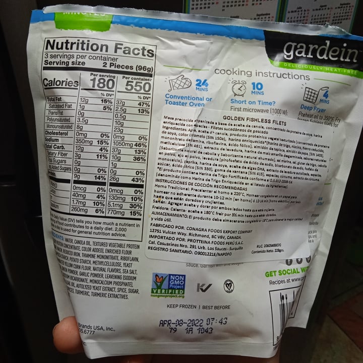 photo of Gardein Golden Plant Based F'sh Filets  shared by @alexazz on  27 Nov 2021 - review