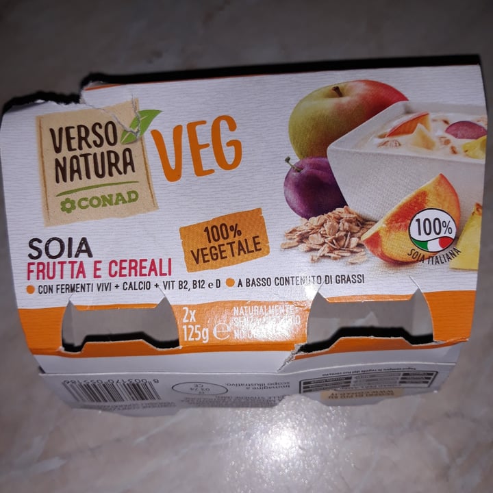 review photo of Verso Natura Conad Veg Yogurt Soia Frutta e Cereali shared by @giusy26 on 25 Mar 2022 - review