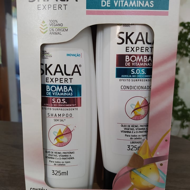 review photo of Skala Combo shampoo e condicionador Sos Bomba shared by @emanuellevegan on 01 May 2022 - review