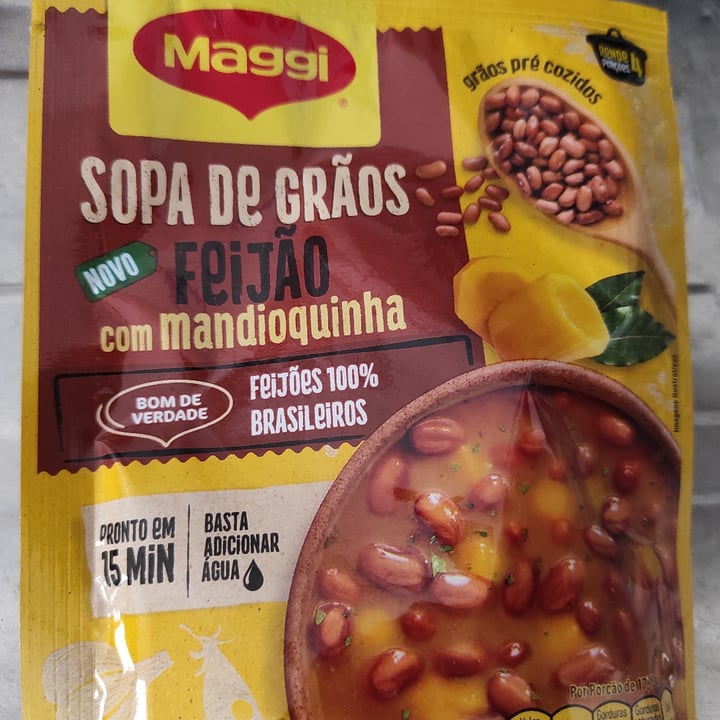review photo of Maggi Sopa De Grãos Feijão Com Mandioquinha shared by @prigambarra on 13 May 2022 - review